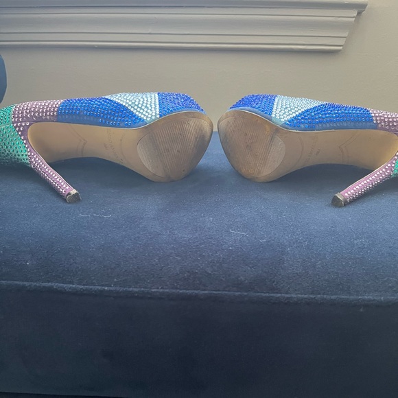 Enzo Angiolini Multi-colored Rhinestone Pumps - Picture 4 of 12